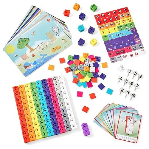hand2mind MathLink Cubes Numberblocks 1-10 Activity Set, 30 Preschool Learning Activities, Counting Blocks, Linking Cubes, Educational Toys for Kids, Number Games, Math Manipulatives Kindergarten thumbnail 5