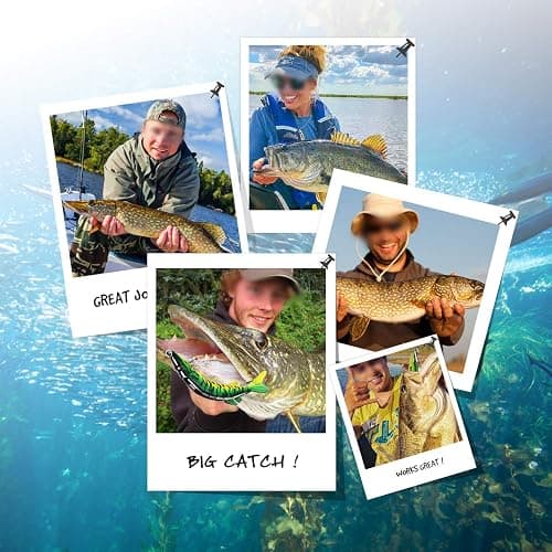 TRUSCEND Swimmax Easy Catch Fishing Lures with BKK Hooks, Wiggling, Vibrating, Rattling and Gurgling for More Bite, Heavy-Duty Dyneema Fiber Jointed Swimbaits for Bass, Trout, Walleye, Crappie, Pike thumbnail 7