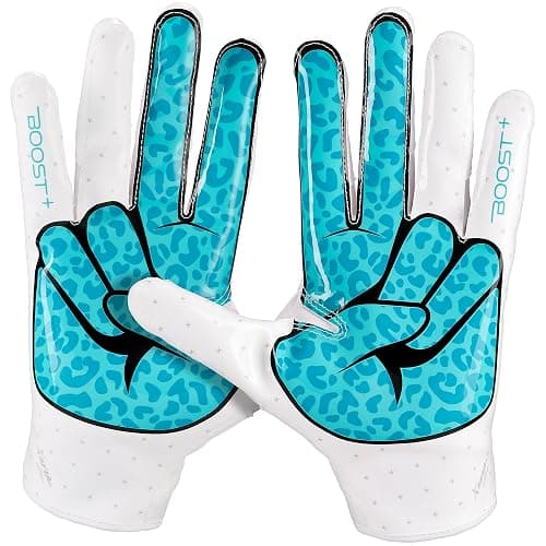 Grip Boost Football Gloves - Peace Stealth 6.0 Boost Plus Sticky Technology - Adult and Youth Football Gloves for Wide Receiver - Men's and Boys Sizes thumbnail 2