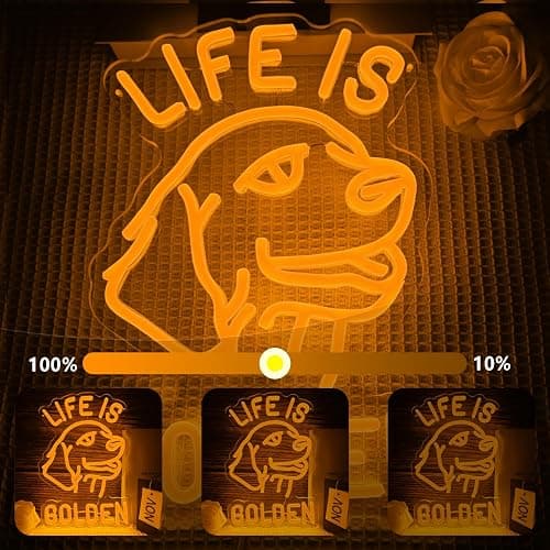 Golden Retriever Neon Sign Dimmable Dog Neon Sign for Wall Decor Golden Retriever Neon Light Up Sign for Bedroom Living Room Kids Room Christmas Christmas Gifts for Golden Retriever Lovers thumbnail 6