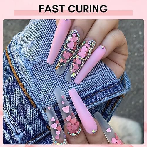 Makartt Nail Rhinestone Glue, Super Strong Gel Nail Glue for Rhinestones, 3D Art Design Charms and Gems, for Jewel Crystal Beads Gems Diamonds, UV/LED Need, Easy Use, 15ML thumbnail 5