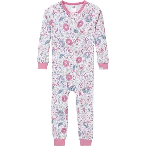 Gerber baby-girls 3-pack Snug Fit Footless One-piece Cotton Pajamas thumbnail 2