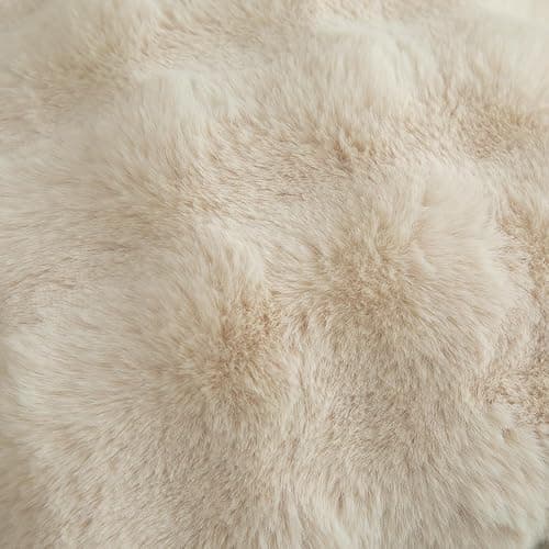 Mandioo Pack of 2 Thick Plush Wool Decorative Throw Pillow Covers Super Soft Wave Bubble Fur Velvet Cushion Covers Pillow Shams for Couch Bed Living Room 12x20 Inch Beige thumbnail 3