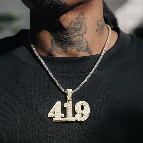 3UMeter Diamond Chain Iced Out Letter Necklace Custom Name Chain Name Plate Necklaces with Rope Chain Custom Name Necklace Hip Hop Pendant for Men Women thumbnail 6