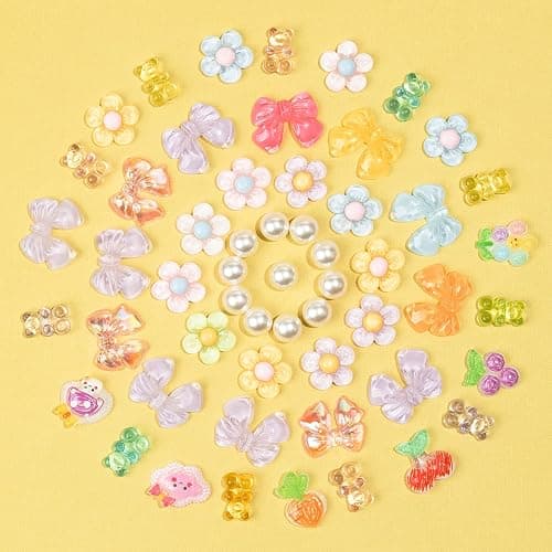 COYWX Cute Shoes Charms for Girls and Women - Beach Cute Cartoon Shoe Charms with Flower & Gummy Bear Designs, Perfect for Party, Birthday Gifts, Beach Outings and Daily Wear thumbnail 7