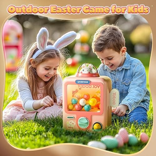 Skirfy Vending Machine Kids Toys Mini Claw Machine 12 Erasers Operated Gumball Prize Machine Maker Arcade Game Claw Machine Game Sensory Toys Dolls Gifts（Pink） - Pink thumbnail 2