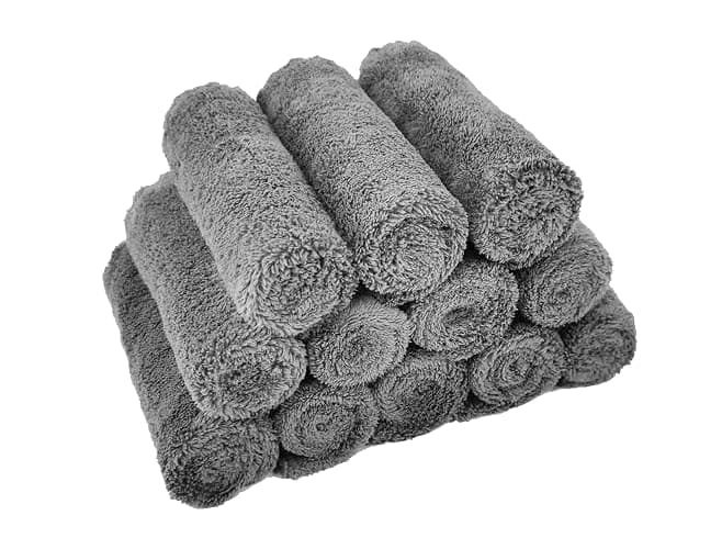 Kyapoo Baby Washcloths 12 Pack 12x12 Inches Microfiber Coral Fleece Extra Absorbent and Soft for Newborns, Infants and Toddlers-Grey thumbnail 5
