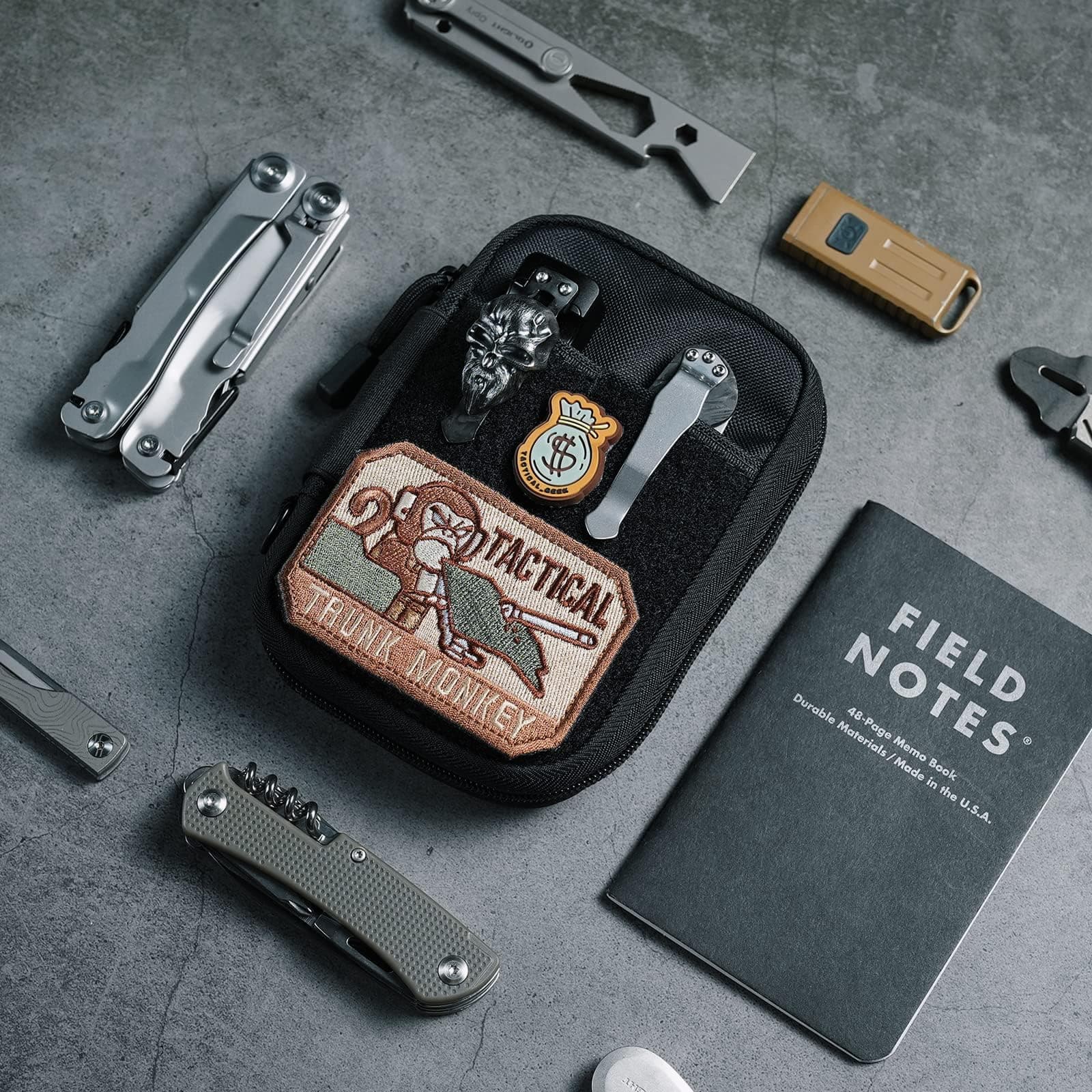 EDC Pocket Organizer Pouch - Nylon Utility Tool Pouch With D-Ring for Gears and Multitools thumbnail 7