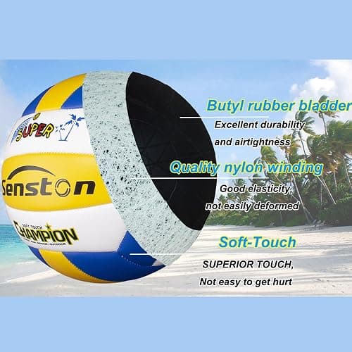 Senston Volleyball Official Size 5 - Waterproof Indoor/Outdoor Soft Volleyball for Kids Youth Adults,Beach Play, Game,Gym,Training thumbnail 3