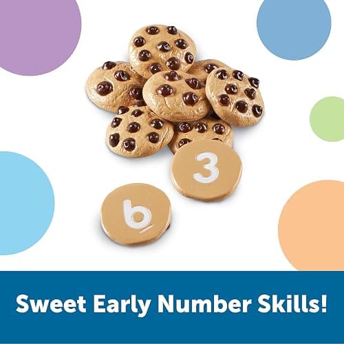 Learning Resources Smart Counting Cookies - 13 Pieces, Ages 18+ Months Toddler Counting & Sorting Skills, Toddler Math Learning Toys, Play Food for Toddlers, Chocolate Chip Cookies thumbnail 3