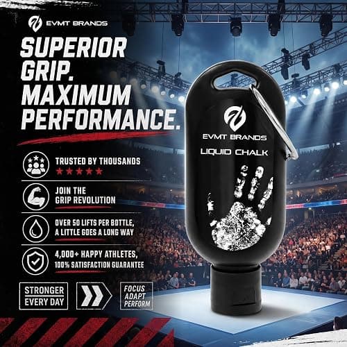 EVMT Brands Liquid Chalk, Mess Free Gym Chalk for Weightlifting, Gymnastics, Rock Climbing, Dancing. Sweat Resistant and Long Lasting for Stronger Grip. thumbnail 7