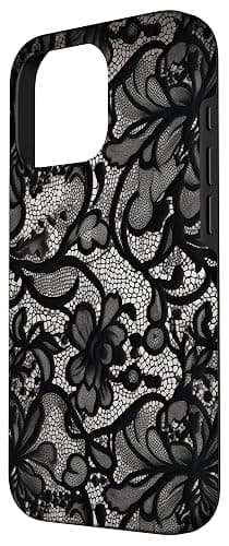 Black Lace Vintage Pattern Case for iPhone 16 Pro thumbnail 2