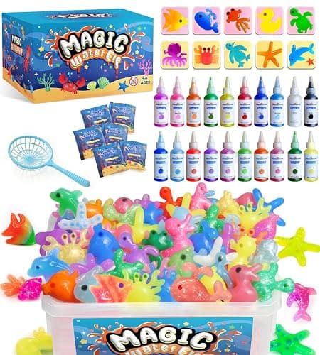 Magic Water Elf Toy Kit - 20 Magic Gels Aqua Water Fairy Pets - DIY Squishy Maker Toys - Creative Art Crafts Kits for Kids Activities - Birthday Gifts for Girls Boys Ages 6 7 8 9 10 Years Old - Image 1