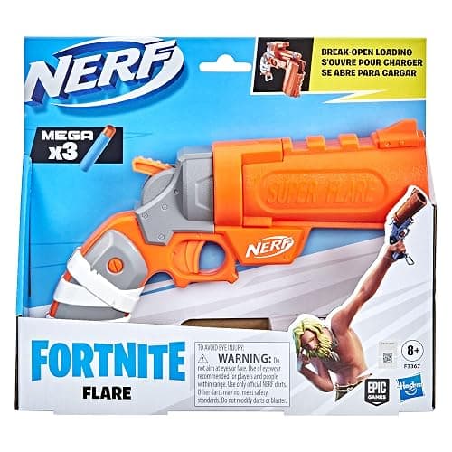 Nerf Fortnite Flare Dart Blaster, Break-Open Dart Loading, Includes 3 Nerf Mega Darts That Whistle Through The Air, Pull-Down Priming Handle thumbnail 5