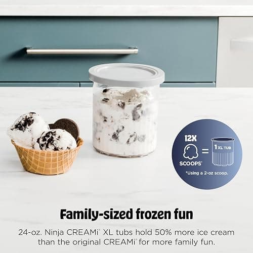 Ninja CREAMi Deluxe 11-in-1 Ice Cream and Frozen Treat Maker for Ice Cream, Sorbet, Frozen Drinks & More, with (2) XL Family Size Pint Containers, NC501C (Canadian Version) thumbnail 8