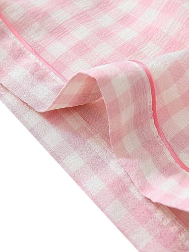 Remidoo Women's Floral Pj Set Short Sleeve 2 Piece Button Up Pajamas Sleepwear thumbnail 5