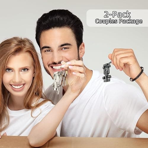 cuttnell F1 Keychain (2-Pack Silver & Black), Cool 3D Metal Racing Model Keychain for Gifts for Yourself or Your Boyfriend, Husband, Father, Driver and All Fans Who Love F1 & Formula One thumbnail 6