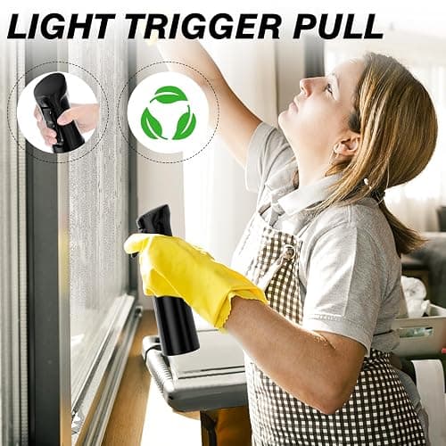 IMPORX Continuous Spray Bottle for Hair 2 Pack (10.1oz/300ml) Home Essentials Spray Bottles for Cleaning Empty Ultra Fine Water Mister Sprayer for Hairstyling Garden Plants Curly Hair Perfume, Black thumbnail 6