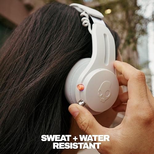 Skullcandy Icon ANC Wireless On-Ear Bluetooth Headphones, Active Noise Cancelling, 60 Hours Battery, Sweat Water Resistant, Foldable Durable Travel Ready, Microphone for iPhone Android - Bone thumbnail 4