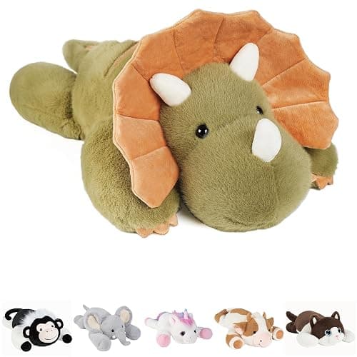 GILFWM Weighted Stuffed Animals Dinosaur - 26.8" Big Stuffed Animal Toy Pillow for Kids & Adults, 5 lbs Ultra-Soft Washable Weighted Dino Plush - Image 1
