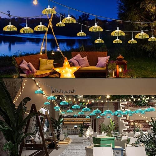 AZIMOM 10PCS Fiber Optic Jellyfish Lamp 16.4ft DC12V RGB Colorful Waterproof Connectable Jellyfish Fairy String Hanging Light for Ceiling Garden Trees Christmas Party Wedding Lighting Decor thumbnail 7