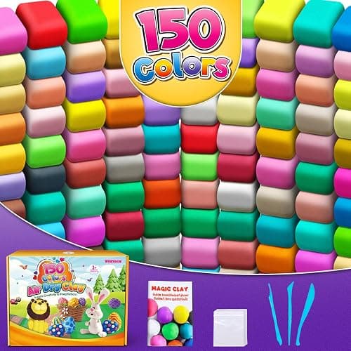 ESSENSON Air Dry Clay 150 Colors, Modeling Clay for Kids, DIY Molding Magic Clay for with Tools, Toys Gifts for Age 3 4 5 6 7 8+ Years Old Boys Girls Kids thumbnail 3