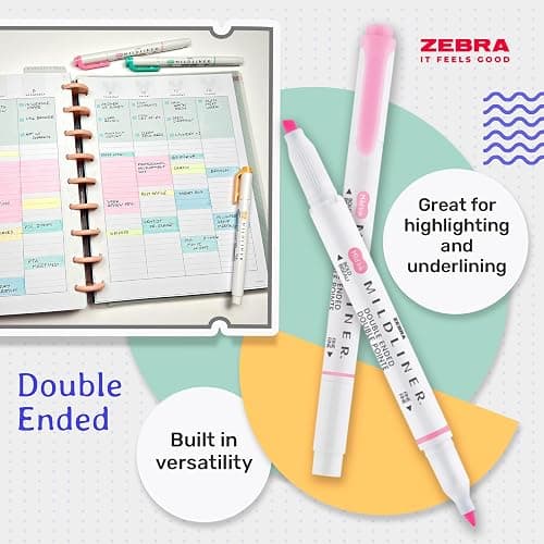 Zebra Mildliner Creative Marker Double Ended Soft Mild Color 15 Pack thumbnail 6