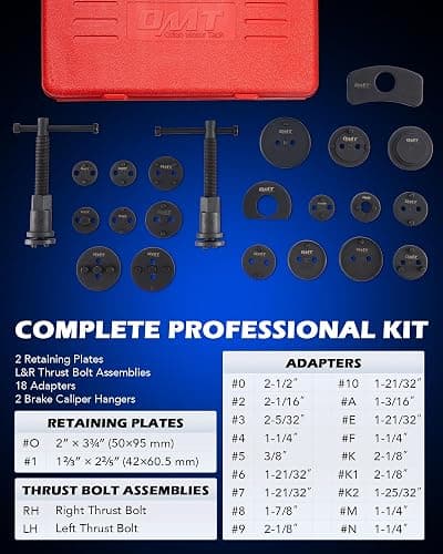 Orion Motor Tech Disc Brake Pad and Caliper Service Tool Kit with Case & 8pc Drum Brake Tool Kit, Drum Brake Tool with Drum Brake Spring Tool, Bundle thumbnail 4
