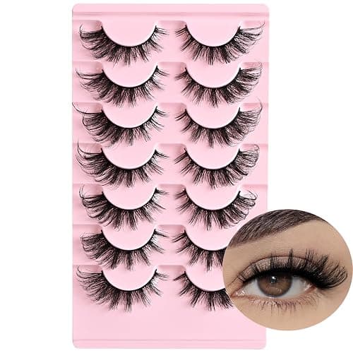 FARRED Cat Eye Lashes Natural Fox Eyelashes D Curl Wispy False Lash Strips Volume Cateye Fake Eyelash Medium Length Russian Strip Lashes Natural Look Full Pestañas Sets for MUA and Beginners Makeup - Image 1