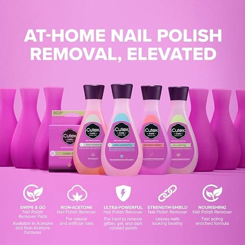 Cutex Gel Nail Polish Remover, Ultra-Powerful & Removes Glitter and Dark Colored Paints, Paraben Free, 10.1 Fl Oz - 10.1 Fl Oz (Pack of 1) - Ultra-Powerful thumbnail 6