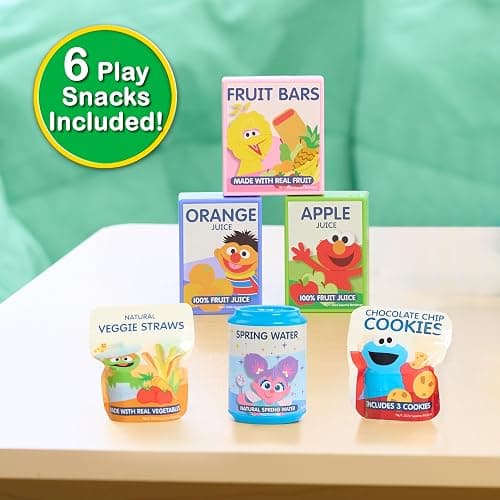Sesame Street Elmo’s Sesame Snacks Vending Machine Toy by Just Play | 6 Play Snacks, 3 Coins, Music, Phrases, Interactive Pretend Play, Learning Toy, Ages 2 and Up thumbnail 2