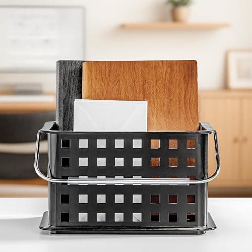 iDesign Plastic Shower Caddy Basket with Handle for Bathroom or College Dorm - Black - Made in USA thumbnail 6
