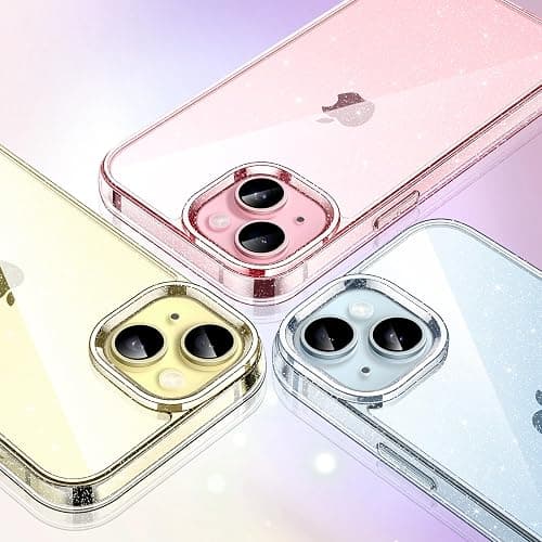JETech Glitter Case for iPhone 15 6.1-Inch, Bling Sparkle Shockproof Phone Bumper Cover, Cute Sparkly for Women and Girls (Clear) thumbnail 6