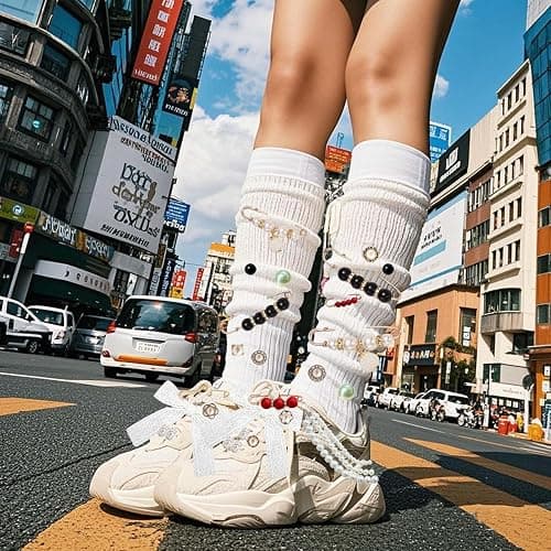 Lospfo 44PCS Shoe Charms for Sneakers Rhinestone Charms for Women Peals Beaded Chain for Shoes DIY Cute Bow/Clips/Jewelry/Pins Shoelace Charms Decoration Shoe Accessories for Gift thumbnail 2