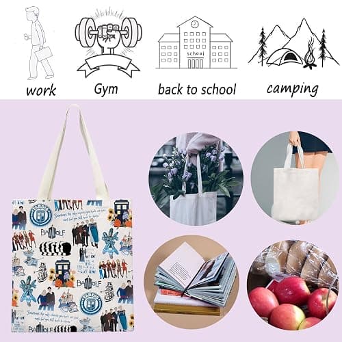 Movie Inspired Gift Blue Police Box Gift Doctor Tote Bag Shopping Bag David Tennant Gift thumbnail 4