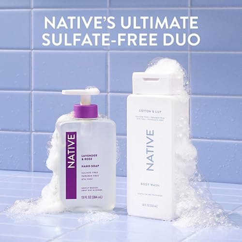 Native Clean Body Wash, Gentle & pH-balanced for Sensitive Skin, 24-Hr Freshness for Women & Men, Vegan & Cruelty-Free, Free of Sulfates, Parabens & Phthalates, Cotton & Lily, 18 fl oz thumbnail 8