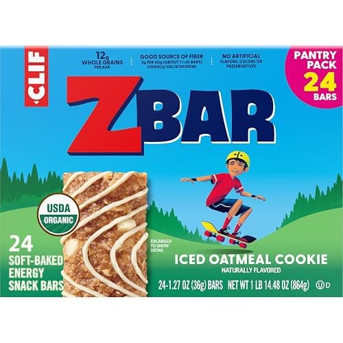 Zbar - Iced Oatmeal Cookie - Soft-Baked Energy Snack Bars - Non-GMO - 12g Whole Grains - USDA Organic Granola Bars (24 Pack) thumbnail 13