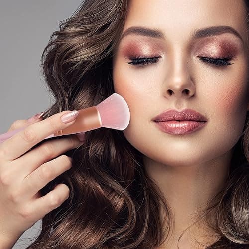 ZOREYA Makeup Brush Set - 15 Pcs Premium Synthetic Foundation Concealers Eye Shadows Make Up Brush,Eyeliner Brushes(Pink) - Pink thumbnail 6