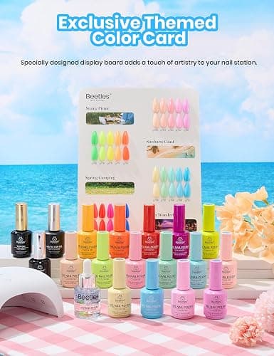 Beetles Neon Gel Polish Set, 20 Bright Colors 15ML Full Size | Candy Electric Collection, Neon Pink Green Blue Red Colors Gel Set with Base Top Coat UV LED Lamp Salon DIY Nails Gifts thumbnail 6