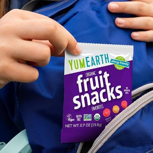 YumEarth Organic Assorted Flavor Fruit Snacks, 0.7oz (Pack of 35) | Snack Packs, Allergy Friendly, Gluten Free, Non-GMO, Vegan, Dye Free thumbnail 8