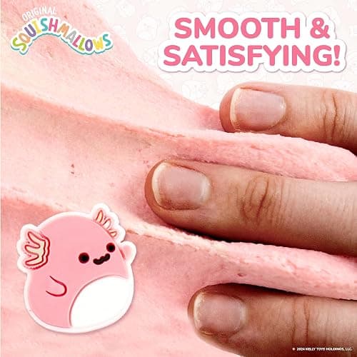 Original Squishmallows Archie The Axolotl Premium Cloud Slime, Cotton Candy-Scented, 8 oz., Storage Container with Figurine Topper, Rubber Charm, Goodie Bags Stuffers, Kids Party Favors, Sensory Toys thumbnail 7