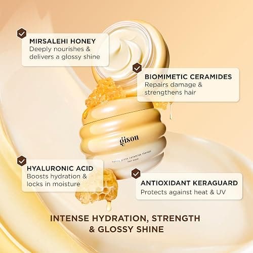 Gisou Honey Gloss Ceramide Therapy Hair Mask Mini – Deep Repair & Hydration with Mirsalehi Honey, Ceramides & Hyaluronic Acid, 2.5 fl oz thumbnail 6