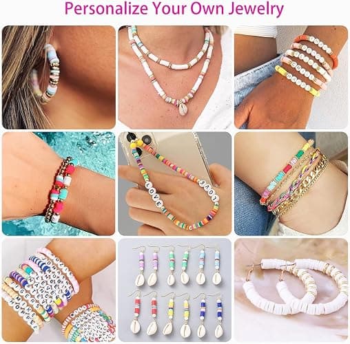 Friendship Bracelet Kit, 14,000pcs 48 Colors Bracelet Making Kit Clay Beads with Number Letter Bead Set Concert Merch Arts and Crafts Gifts for Kids Teen Girls Jewelry Making Supplies Bracelet Maker1 thumbnail 6