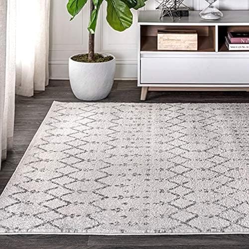 JONATHAN Y Boho Vintage Diamond Cream/Gray Indoor Area Rug 8X10 ft, Moroccan Hype for Living Room, Bedroom, Kitchen, Office, Easy-Cleaning, High Traffic, Pet-Friendly, Non-Shedding (MOH101B-8) - Cream/Gray - 7'9" x 10' (Rectangular) thumbnail 3