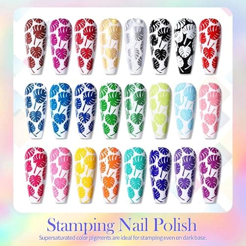 Born Pretty Nail Art Stamping Polish Halloween Nail Polish Set Manicure Print Nails Polish for Stamping Plates 24 Colors Bulk Nail Polish Set Gift Collection thumbnail 2