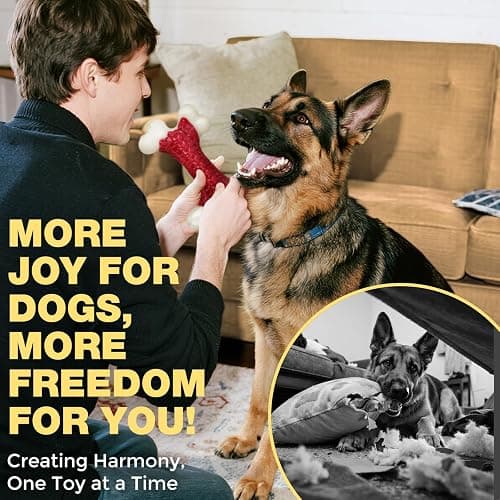 Kseroo Tough Dog Toys, Toys for Aggressive Chewers Large Breed, Chew Dogs, Bone Toy Nylon Dogs Almost Indestructible thumbnail 4