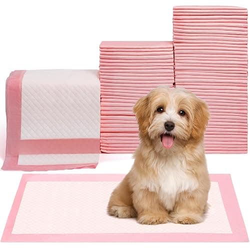 Pet Toilet Training Pads 100Count Disposable Puppy Pee Pads 18" x 13" for Dogs, Ultra Absorbent|Quick Dry|Leak-Proof Pet Potty Pads for Dog, Cat, Rabbits and Guinea Pigs (Pink) - Image 1