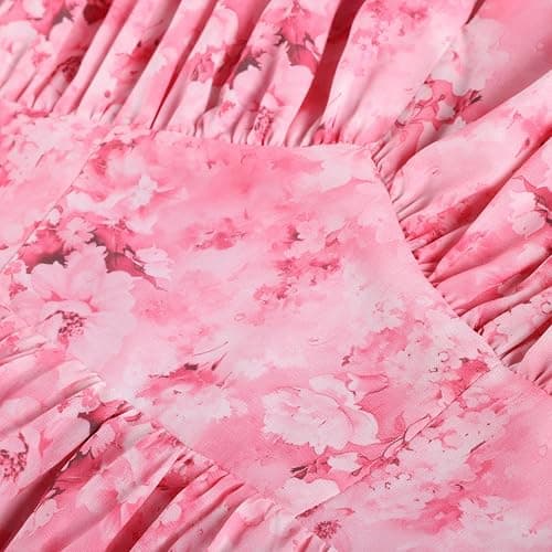 Scarlet Darkness Summer Dresses for Women 2026 Floral Corset Dress Long Milkmaid Dress with Pocket thumbnail 4
