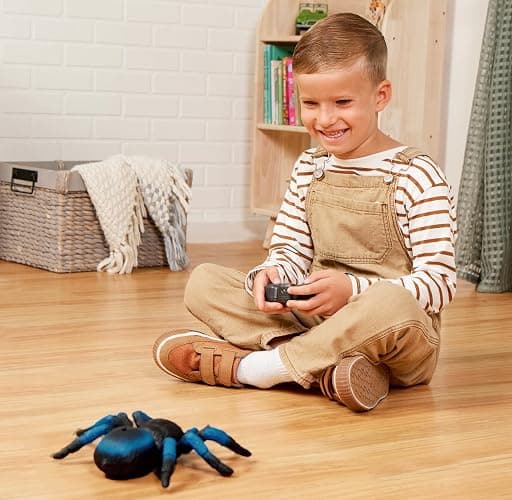 Terra by Battat – Remote Control Tarantula for Kids with LED Eyes – Realistic Spider Toy with Moving Legs, Fast Speed & 360° Spin – Blue RC Animal for Boys & Girls 6+ Years thumbnail 2