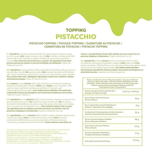 EATALIAN by AMZ BETTER Pistachio Flavoured Topping, Sweet Protein Cream in 300 gr Squeezer, Made in Italy, Pistachio Sauce Ideal for Decorating Ice Cream, Desserts and Dubai Chocolate thumbnail 2